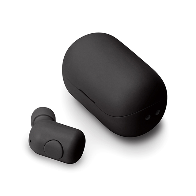 【完全ワイヤレスイヤホン】Bluetooth 5.0搭載 片耳ワイヤレスイヤホン 充電ケース付 (ブラック)