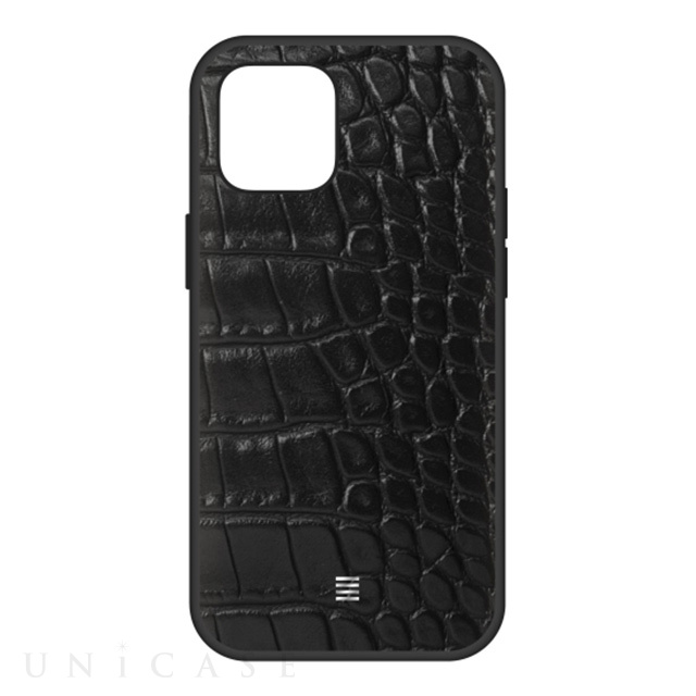 【iPhone13 ケース】IIII fit Leather PUケース (クロコブラック)