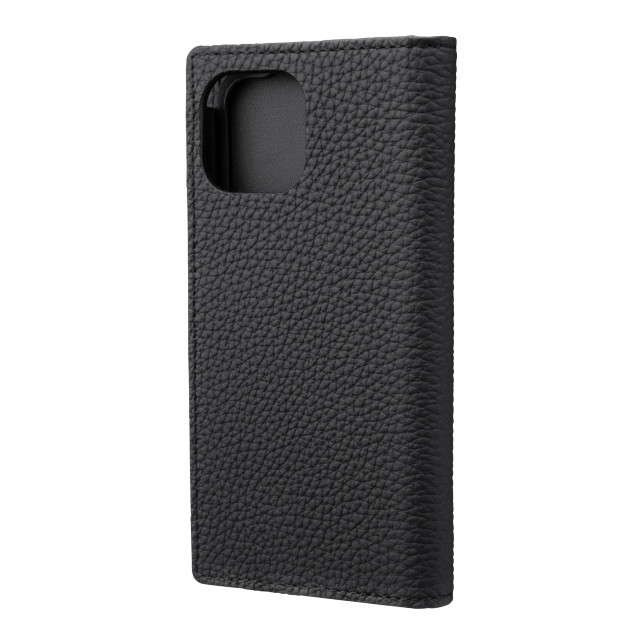 【iPhone13 mini/12 mini ケース】German Shrunken-calf Genuine Leather Book Case (Black)goods_nameサブ画像