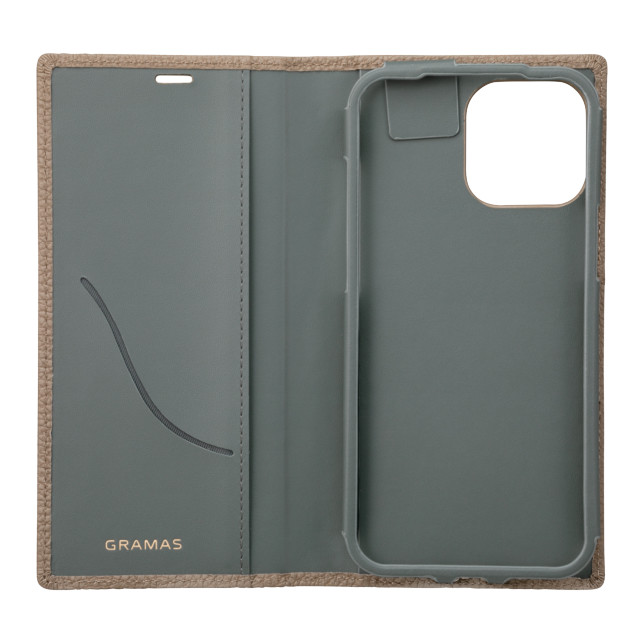 【iPhone13 Pro Max ケース】German Shrunken-calf Genuine Leather Book Case (Taupe)goods_nameサブ画像