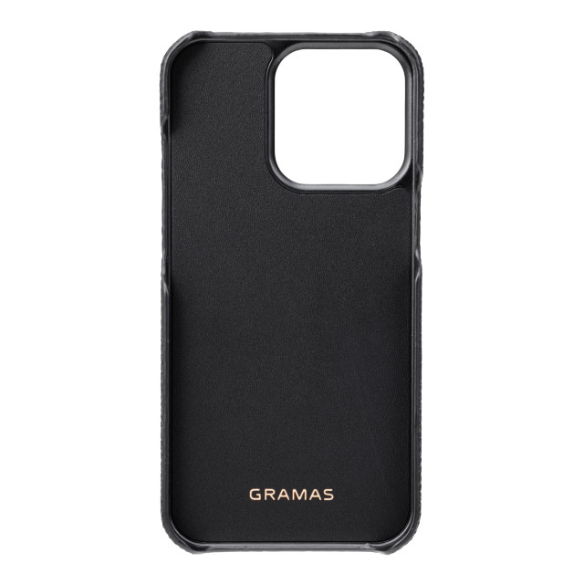 【iPhone13 Pro ケース】German Shrunken-calf Leather Shell Case (Black)goods_nameサブ画像