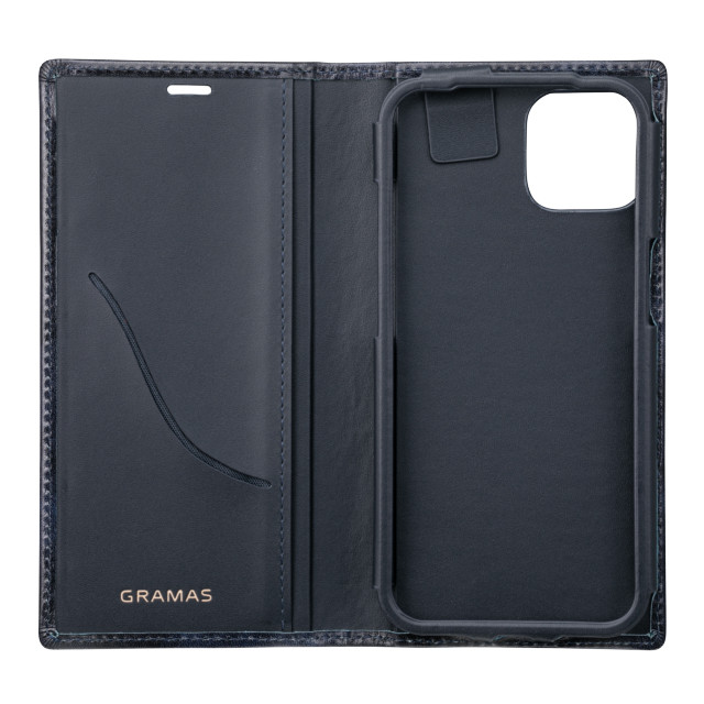 【iPhone13 ケース】Museum-calf Genuine Leather Book Case (Navy)goods_nameサブ画像