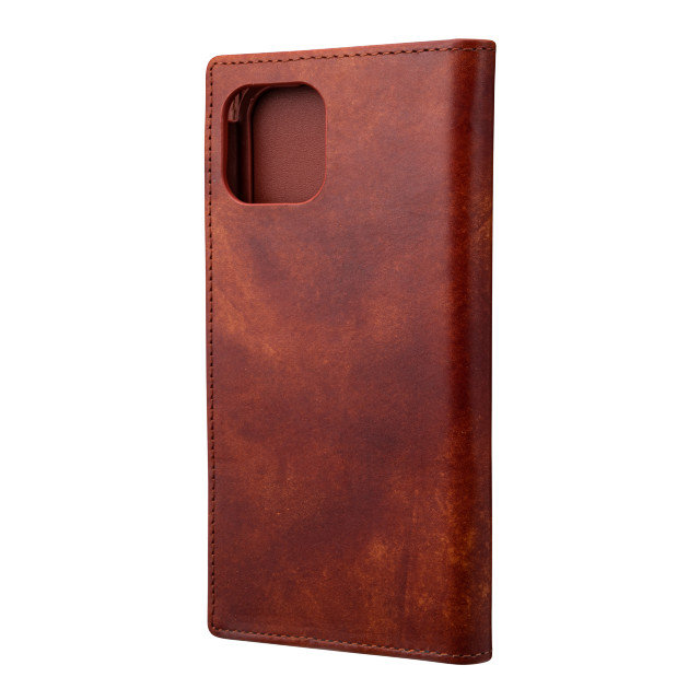 【iPhone13 ケース】Museum-calf Genuine Leather Book Case (Navy)サブ画像