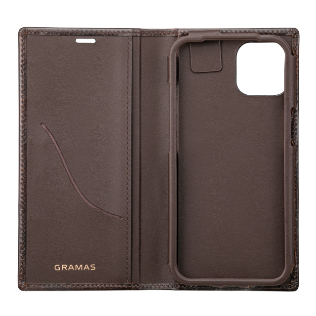 【iPhone13 ケース】Museum-calf Genuine Leather Book Case (Dark Brown)goods_nameサブ画像