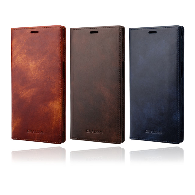 【iPhone13 ケース】Museum-calf Genuine Leather Book Case (Dark Brown)サブ画像