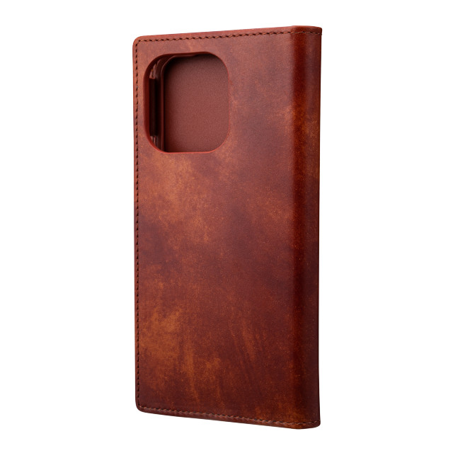 【iPhone13 Pro ケース】Museum-calf Genuine Leather Book Case (Navy)goods_nameサブ画像