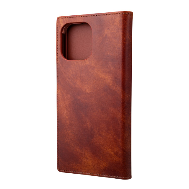 【iPhone13 Pro Max ケース】Museum-calf Genuine Leather Book Case (Dark Brown)goods_nameサブ画像