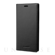 【iPhone13 mini/12 mini ケース】Italian Genuine Leather Book Case (Black)