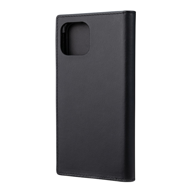 【iPhone13 ケース】Italian Genuine Leather Book Case (Black)サブ画像