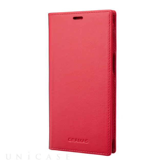 【iPhone13 ケース】Italian Genuine Leather Book Case (Red)