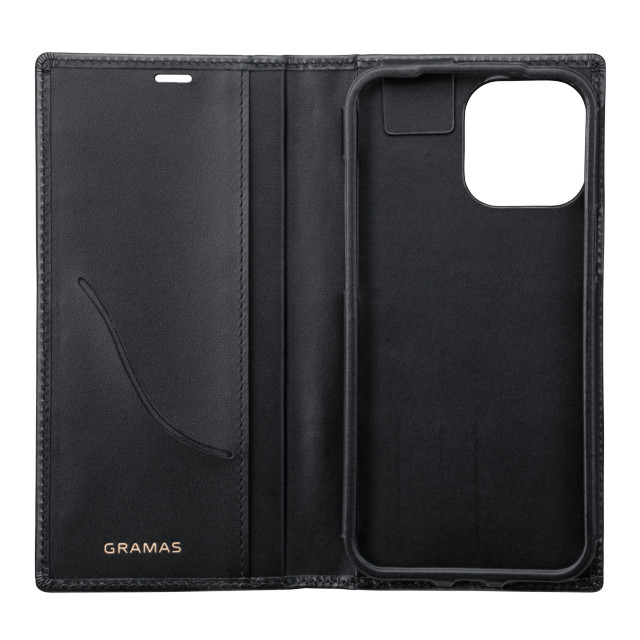 【iPhone13 Pro Max ケース】Italian Genuine Leather Book Case (Black)goods_nameサブ画像