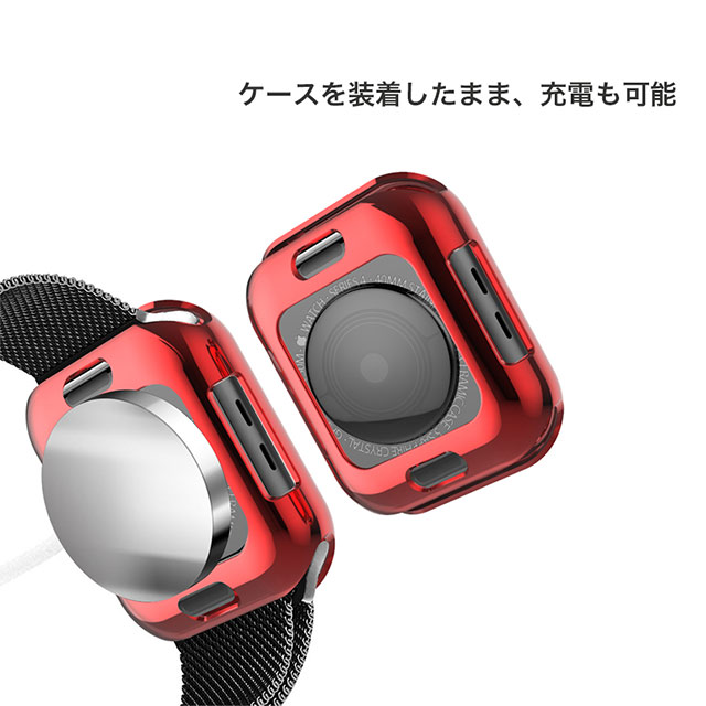 【Apple Watch ケース 40mm】TPUカバー メタリック (ブラック) for Apple Watch SE(第2/1世代)/Series6/5/4goods_nameサブ画像