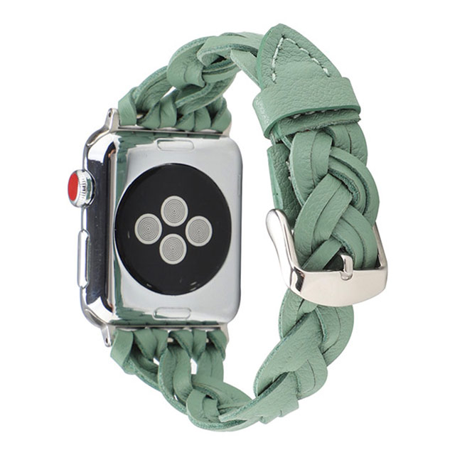 【Apple Watch バンド 41/40/38mm】ラティスレザーベルト (グリーン) for Apple Watch SE(第2/1世代)/Series9/8/7/6/5/4/3/2/1goods_nameサブ画像