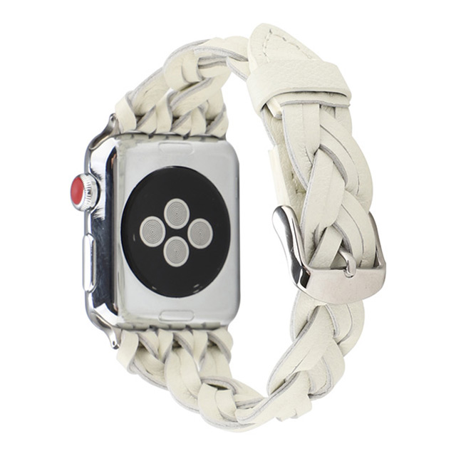 【Apple Watch バンド 41/40/38mm】ラティスレザーベルト (ホワイト) for Apple Watch SE(第2/1世代)/Series9/8/7/6/5/4/3/2/1goods_nameサブ画像