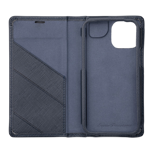 【iPhone13 mini/12 mini ケース】“EURO Passione” PU Leather Book Case (Dark Navy)サブ画像