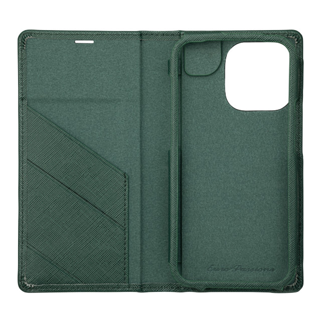 【iPhone13 Pro ケース】“EURO Passione” PU Leather Book Case (Forest Green)goods_nameサブ画像