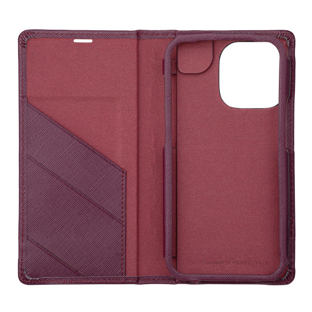 【iPhone13 Pro ケース】“EURO Passione” PU Leather Book Case (Bordeaux)サブ画像