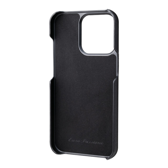 【iPhone13 Pro ケース】“EURO Passione” PU Leather Shell Case (Black)goods_nameサブ画像