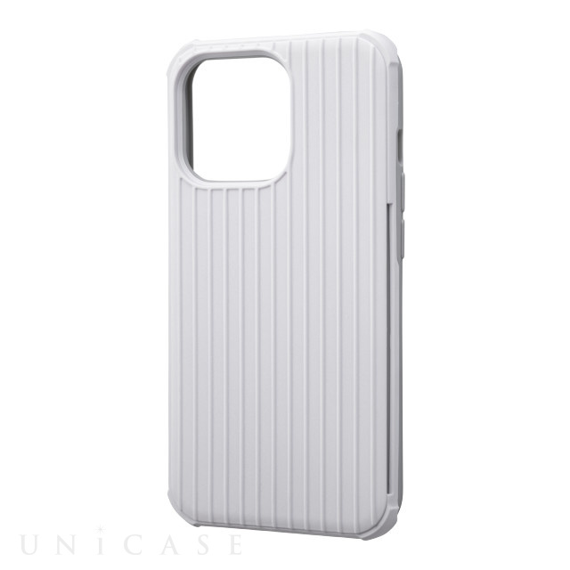 【iPhone13 Pro ケース】”Rib-Slide” Hybrid Shell Case (White)