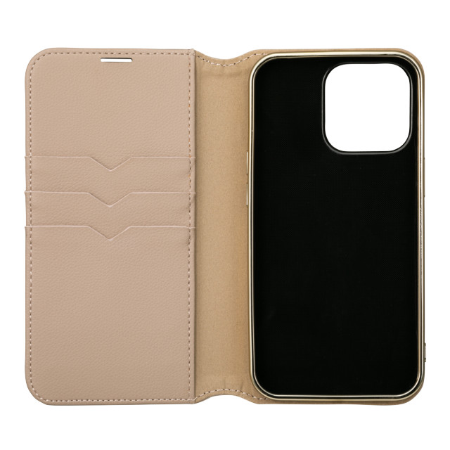 【iPhone13 Pro ケース】“Shrink” PU Leather Book Case (Greige)サブ画像