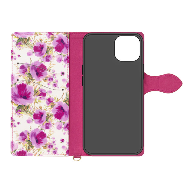 【iPhone13 ケース】手帳型ケース Fleur (Magenta)goods_nameサブ画像