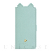 【iPhone13 ケース】手帳型ケース Mewmew (Pastel Ice mint)