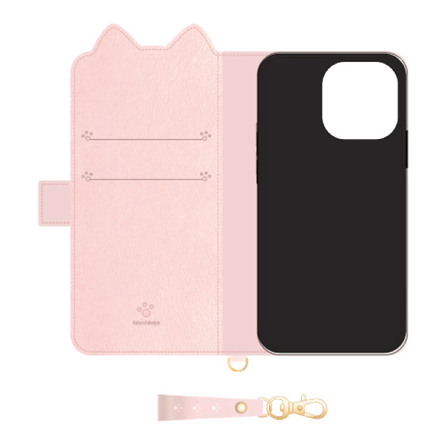 【iPhone13 ケース】手帳型ケース Mewmew (Pastel Shell pink)サブ画像