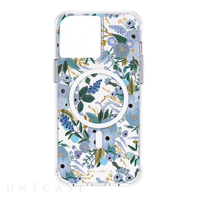 【iPhone13 Pro Max ケース】RIFLE PAPER CO. 抗菌・3.0m落下耐衝撃 (Garden Party Blue) MagSafe対応