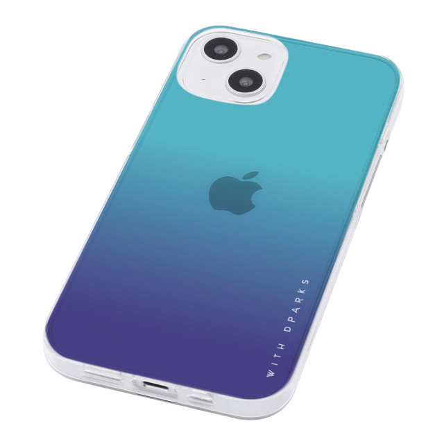 【iPhone13 mini ケース】ソフトクリアケース グラデーション (エメラルドブルー)サブ画像