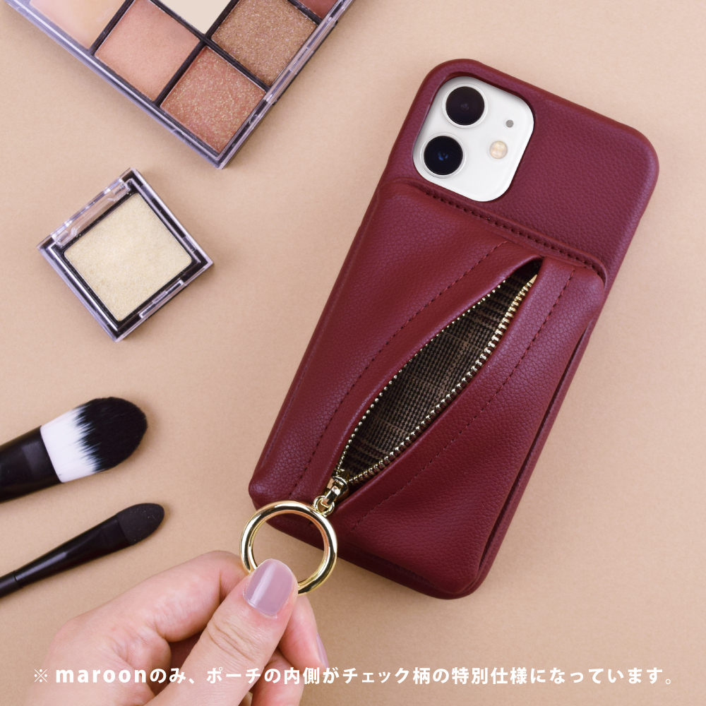 【iPhone12/12 Pro ケース】Clutch Ring Case for iPhone12/12 Pro (maroon)goods_nameサブ画像