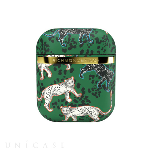 【AirPods(第2/1世代) ケース】Green Leopard Case