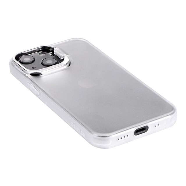 【iPhone13 mini ケース】スタンド付耐衝撃ハイブリッドケース「SHELL STAND」 (フロストホワイト)サブ画像