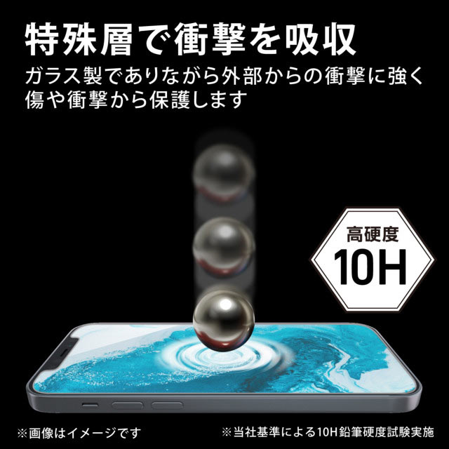【iPhone13 mini フィルム】ガラスフィルム/フレーム付き/ZEROSHOCK/ブルーライトカットサブ画像