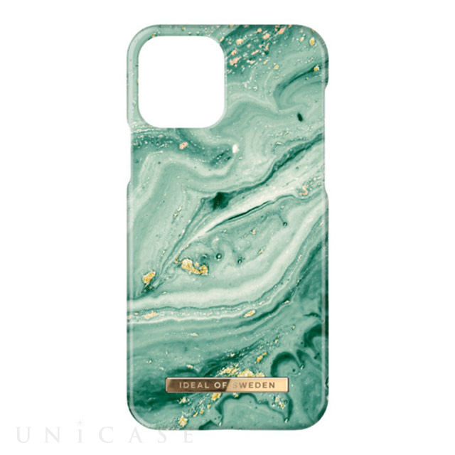 【iPhone13 ケース】Fashion Case (Mint Swirl Marble)