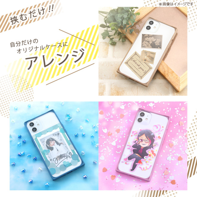 【iPhone13 mini ケース】耐衝撃ハイブリッドケース Pufful 高硬度 スクエア (クリア/ピンク)goods_nameサブ画像