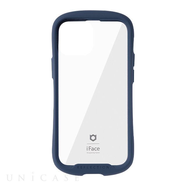 【iPhone13 mini ケース】iFace Reflection強化ガラスクリアケース (ネイビー)