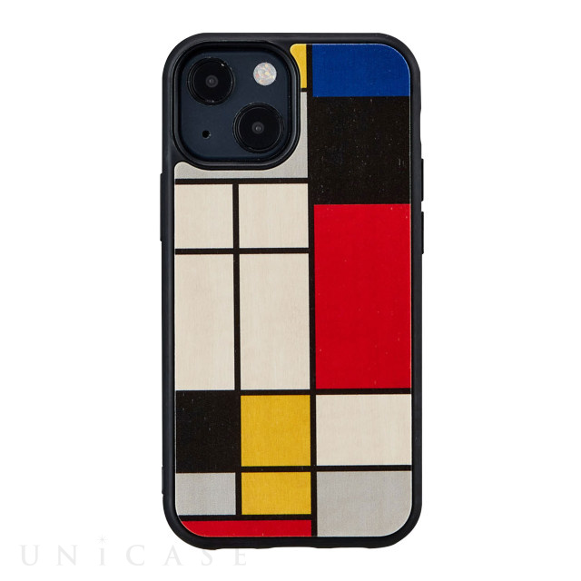 【iPhone13 mini ケース】天然木ケース (Mondrian Wood)