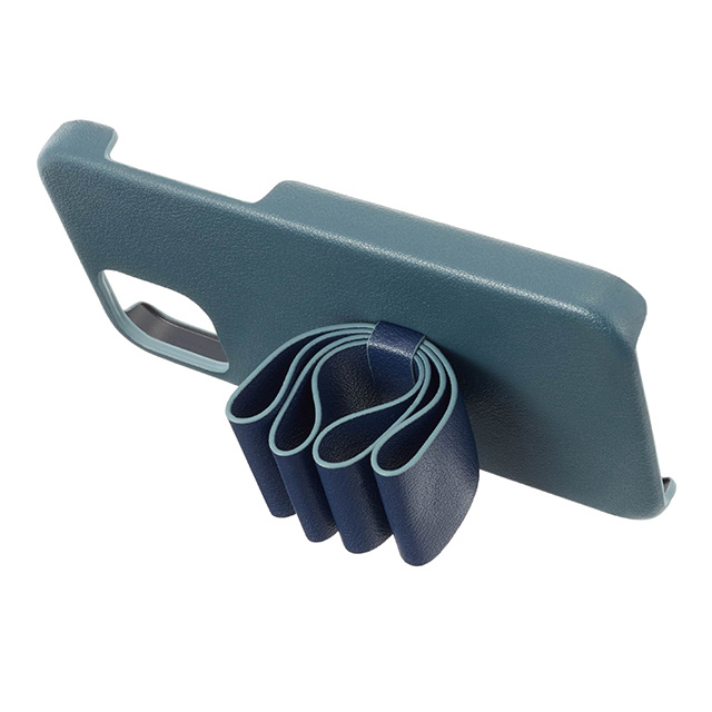 【iPhone13 ケース】Slim Wrap Case Stand ＆ Ring Ribbon 2-Tone (Navy/Vintage Blue)サブ画像