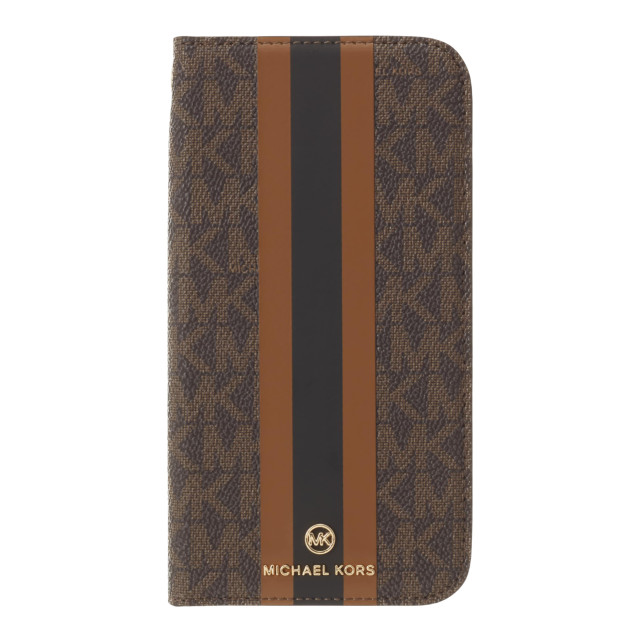 【iPhone13 Pro ケース】Folio Case Stripe with Tassel Charm (Brown)サブ画像