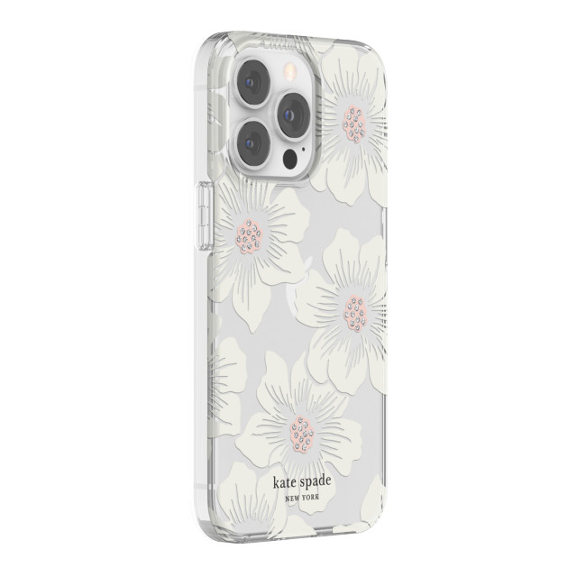 【iPhone13 Pro ケース】Protective Hardshell Case (Hollyhock Floral Clear/Cream with Stones)goods_nameサブ画像