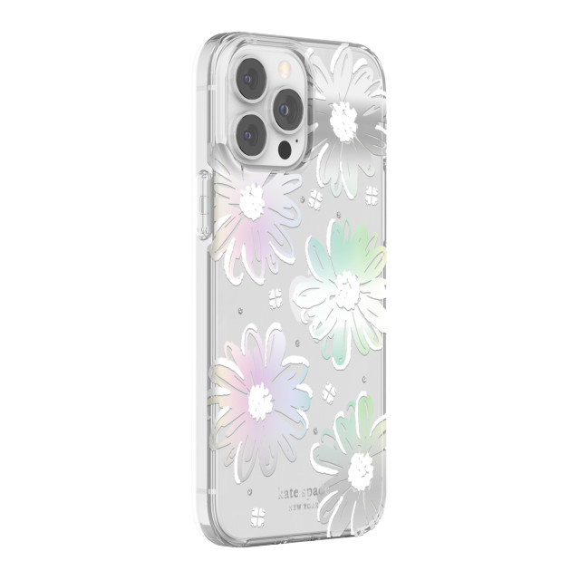 【iPhone13 Pro Max ケース】Protective Hardshell Case (Daisy Iridescent Foil/White/Clear/Gems)サブ画像