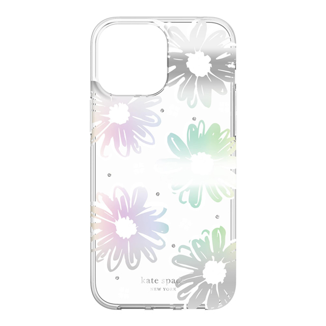 【iPhone13 Pro Max ケース】Protective Hardshell Case (Daisy Iridescent Foil/White/Clear/Gems)goods_nameサブ画像