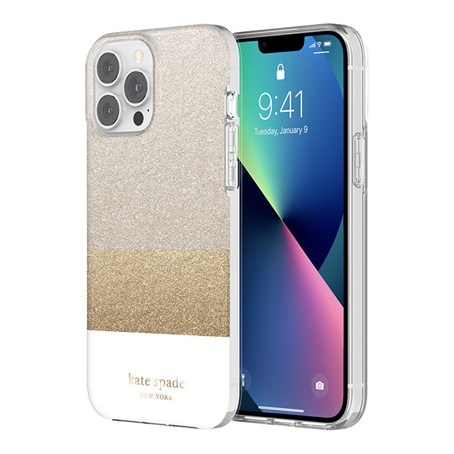 【iPhone13 Pro Max ケース】Protective Hardshell Case (Glitter Block White/Silver Glitter/Gold Glitter/White)goods_nameサブ画像