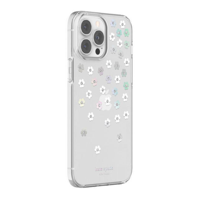 【iPhone13 Pro Max ケース】Protective Hardshell Case (Scattered Flowers/Iridescent/Clear/White/Gems)goods_nameサブ画像