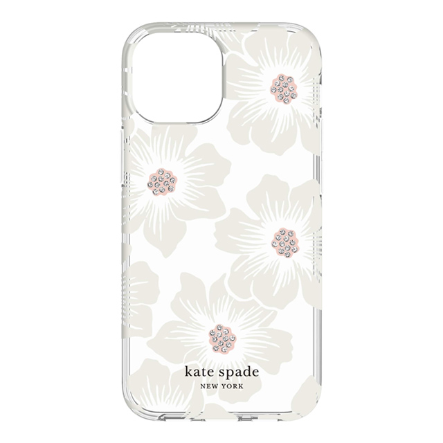 【iPhone13 mini ケース】Protective Hardshell Case (Hollyhock Floral Clear/Cream with Stones)goods_nameサブ画像