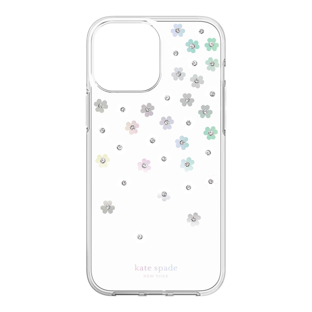 【iPhone13 mini ケース】Protective Hardshell Case (Scattered Flowers/Iridescent/Clear/White/Gems)goods_nameサブ画像