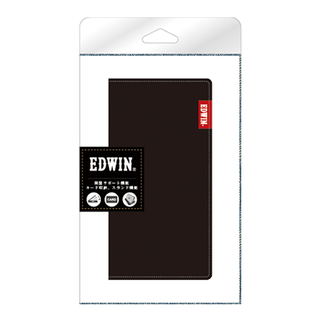 【iPhone13 mini ケース】EDWIN 手帳ケース (タグデニム/ブラック)goods_nameサブ画像
