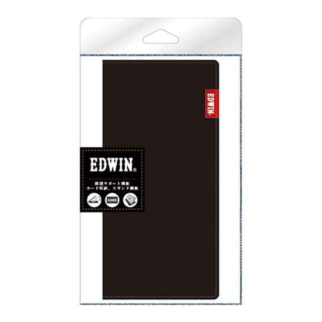 【iPhone13 Pro Max ケース】EDWIN 手帳ケース (タグデニム/ブラック)サブ画像