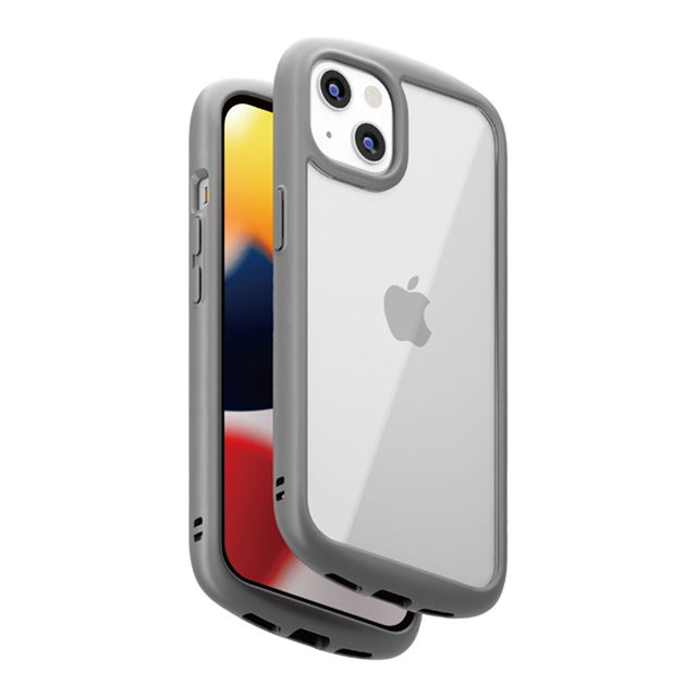 【iPhone13 mini ケース】ガラスタフケース ラウンドタイプ (グレー)サブ画像