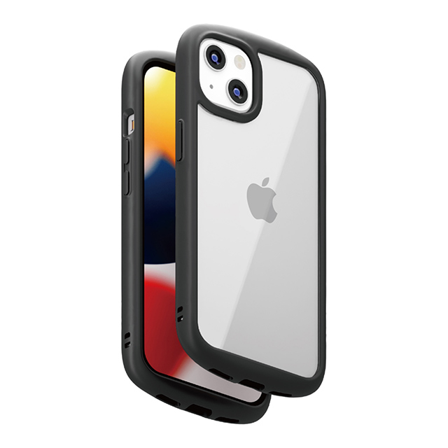 【iPhone13 ケース】ガラスタフケース ラウンドタイプ (ブラック)サブ画像